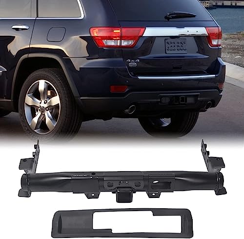 KKoneAuto Hitch Receiver and Bezel Class IV Compatible with 2011-2020 Grand Cherokee Trailer Tow Hitch Receiver 2 Packages Replacement for Part #82212180AD # 82212180AC