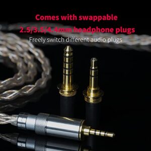 FiiO Headphone Upgrade Cable High-Performance Comes with 2.5mm/3.5mm/4.4mm Swappable Plugs LC-RE Pro (MMCX Connector)