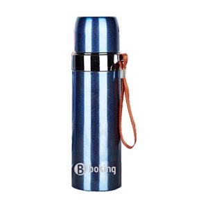 boking hot water bottle cup thermos bottle coffee bottle stainless steel cup heating or warming ,500ml (blue)