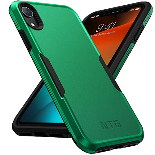 NTG Shockproof Designed for iPhone XR Case [2 Layer Structure Protection] [Military Grade Anti-Drop] Lightweight Shockproof Protective Phone Case for iPhone XR 6.1 inch, Forest Green