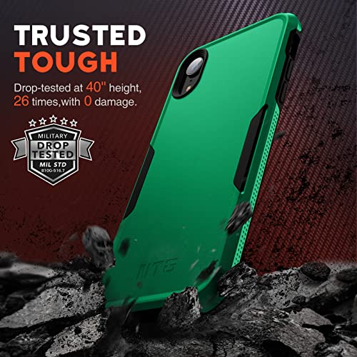 NTG Shockproof Designed for iPhone XR Case [2 Layer Structure Protection] [Military Grade Anti-Drop] Lightweight Shockproof Protective Phone Case for iPhone XR 6.1 inch, Forest Green