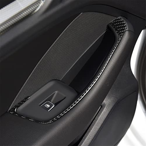 NC Carbon Fiber Interior Decorative Cover Trim Sticker Compatible with Audi A3 S3 2014-2019 (Window Lift Regulator Trim)