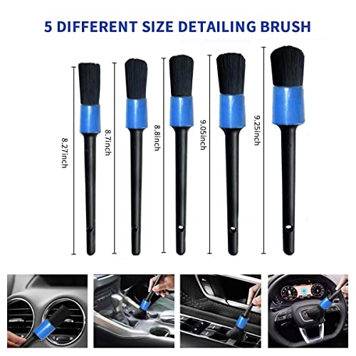 22Pcs Car Detailing Brush Set, Car Detailing Kit, Auto Detailing Drill Brush Set, Car Buffing Sponge Pads Kit, Car Wash Kit, Car Accessories, Cleaning Tools for Wheels Interior Exterior Dashboard