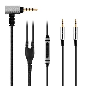 audio replacement cable compatible for sol republic master tracks hd,tracks hd2,sol republic v10 v12,sol republic x3 headphones, in-line mic control headphone cord works on ios/android/xiaomi(4.6ft)