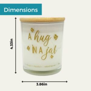 Hug in a Jar Soy Candle for Loved Ones. Uplifting Thoughtful Healing Gift for Best Friends.Ideal Valentine's Day Gift. Birthday Gift for Mom, Dad, Sister, Grandma (Lime, Bergamot & Mandarin)