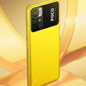 Xiaomi Poco M4 PRO 5G + 4G Volte Global Unlocked GSM 6.6" Octa Core 50mp Camera (Not Verizon/Boost/Cricket CDMA) + Car Fast Car Charger Bundle (128GB+6GB, Yellow)