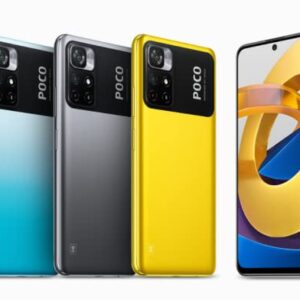 Xiaomi Poco M4 PRO 5G + 4G Volte Global Unlocked GSM 6.6" Octa Core 50mp Camera (Not Verizon/Boost/Cricket CDMA) + Car Fast Car Charger Bundle (128GB+6GB, Yellow)