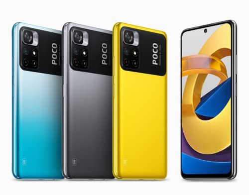 Xiaomi Poco M4 PRO 5G + 4G Volte Global Unlocked GSM 6.6" Octa Core 50mp Camera (Not Verizon/Boost/Cricket CDMA) + Car Fast Car Charger Bundle (128GB+6GB, Yellow)