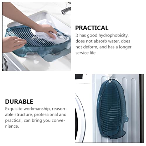 Cabilock Clothes Scrubbing Board Compact Washer Washing Washboard Non- Skid Washboard Home Scrubbing Board Socks Underwear Washing Board Laundry Supply (Blue) Manual Washing Machine