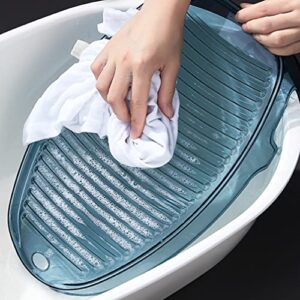 Cabilock Clothes Scrubbing Board Compact Washer Washing Washboard Non- Skid Washboard Home Scrubbing Board Socks Underwear Washing Board Laundry Supply (Blue) Manual Washing Machine