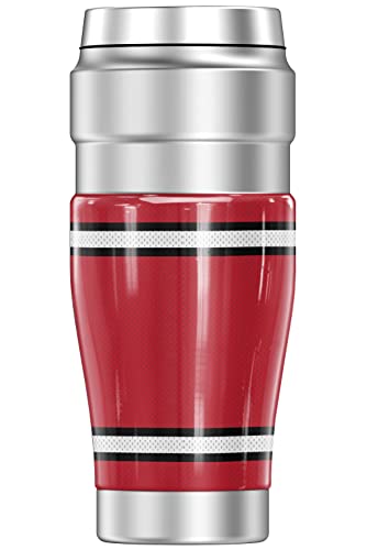 THERMOS Rutgers University OFFICIAL Jersey Stripes STAINLESS KING Stainless Steel Travel Tumbler, Vacuum insulated & Double Wall, 16oz