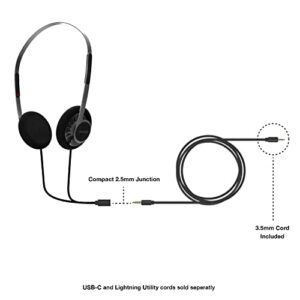 Koss KPH40 Utility On-Ear Headphones Plus Utility Cord USB- Cable Bundle