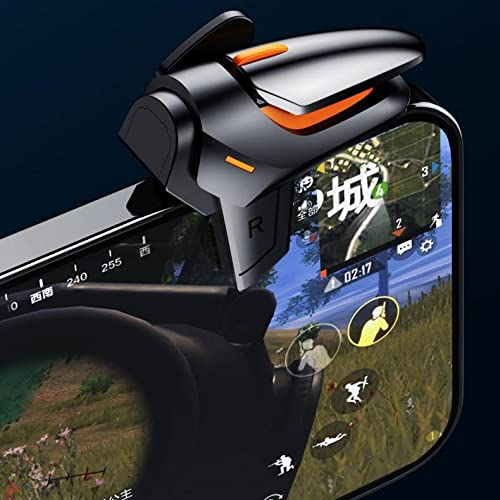 BoxWave Gaming Gear Compatible With Oppo Reno 5K - Touchscreen QuickTrigger Auto, Trigger Buttons Autofire Gaming Mobile FPS - Jet Black