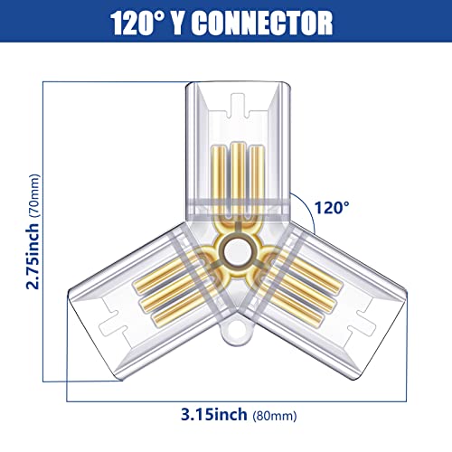 4 Pieces 3-Way Y Connectors