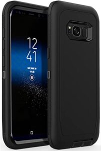 guirble case for samsung galaxy s8 plus,dustproof shockproof phone case samsung galaxy s8 plus case,heavy duty protective samsung s8 plus case,galaxy s8 plus case 6.2 inch(black)