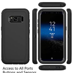 Guirble Case for Samsung Galaxy S8 Plus,Dustproof Shockproof Phone Case Samsung Galaxy S8 Plus Case,Heavy Duty Protective Samsung S8 Plus Case,Galaxy S8 Plus Case 6.2 Inch(Black)