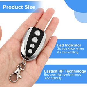 4 Pcs Gate Opener Remote Control Electric Cloning Gate Garage Door Fob Remote Replacement Key Fob Gate Opener Closer Security Kit Remote Cloning Key (433MHZ Style)