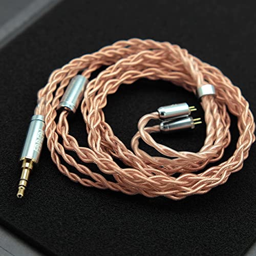 FAAEAL 8-core Silver Plated Upgrade Cable,with 2 pins 0.78mm Connector for BL03 ES4 ZST ZSN ZS10 C16 ZSX ZS10 PRO AS16 ZS7 ZSR TRN V80 V90 BA5 KB KS1 KS2 Earphones(3.5mm Plug)