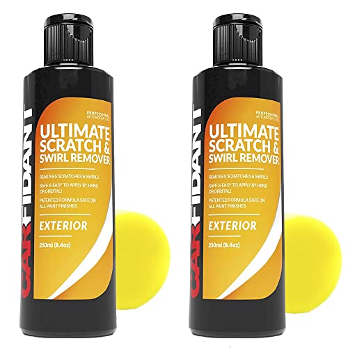 Carfidant Scratch and Swirl Remover - Ultimate Car Scratch Remover - Polish & Paint Restorer - Easily Repair Paint Scratches, Scratches, Water Spots! Car Buffer Kit 2 Pack