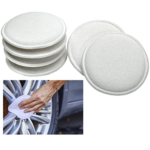 6 Pc Wax Protectant Tire Dressing Applicator Pads Gloss Shine Sponge Polishing