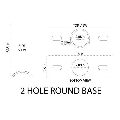 Slip Fitter Adaptor, Transform The Slip Fitter into Arm Mounting, Side Tenon Adaptor Round Pole for Outdoor Parking Lot Lights, Street Light & Area Light Fixture (Round Pole)