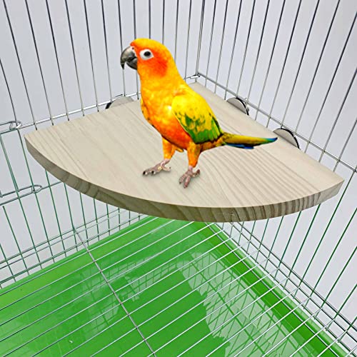 Wood Parrot Bird Perch Stand Platform for Pet Playing