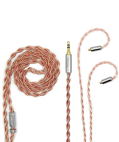 FAAEAL Upgraded Version of 8-core high-Purity Copper Earphone Cable,mmcx Connector for Shure SE846 SE535 SE215 SE315 SE425 UE900s MAGAOSI K5 LZ A4 A5 TIN Audio T2 T3 BGVP Earphones 4.9ft(3.5mm Plug)