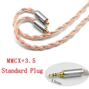 FAAEAL Upgraded Version of 8-core high-Purity Copper Earphone Cable,mmcx Connector for Shure SE846 SE535 SE215 SE315 SE425 UE900s MAGAOSI K5 LZ A4 A5 TIN Audio T2 T3 BGVP Earphones 4.9ft(3.5mm Plug)