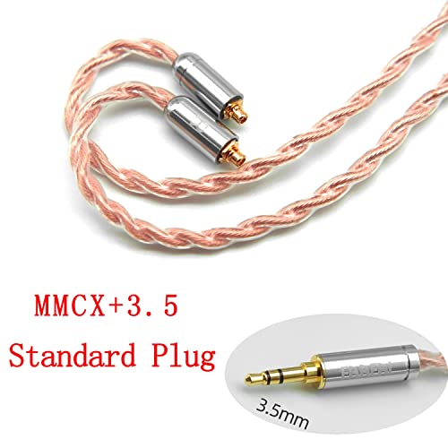 FAAEAL Upgraded Version of 8-core high-Purity Copper Earphone Cable,mmcx Connector for Shure SE846 SE535 SE215 SE315 SE425 UE900s MAGAOSI K5 LZ A4 A5 TIN Audio T2 T3 BGVP Earphones 4.9ft(3.5mm Plug)