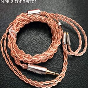 FAAEAL Upgraded Version of 8-core high-Purity Copper Earphone Cable,mmcx Connector for Shure SE846 SE535 SE215 SE315 SE425 UE900s MAGAOSI K5 LZ A4 A5 TIN Audio T2 T3 BGVP Earphones 4.9ft(3.5mm Plug)