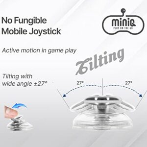 MiNiQ Mobile Phone Game Joystick for iPhone iPad Android Smartphone Tablet Gaming Control with White Solid Vanity Mirror Carrying Case