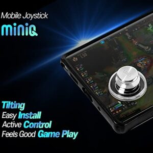 MiNiQ Mobile Phone Game Joystick for iPhone iPad Android Smartphone Tablet Gaming Control with White Solid Vanity Mirror Carrying Case