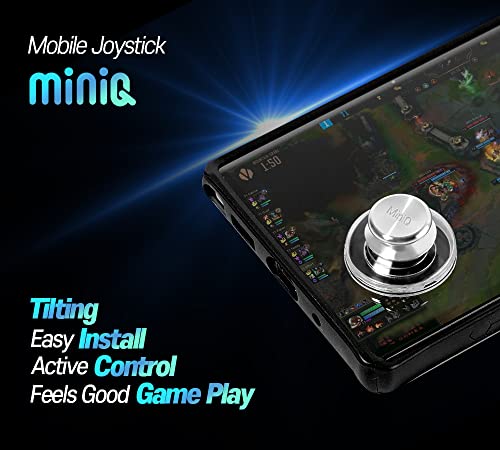 MiNiQ Mobile Phone Game Joystick for iPhone iPad Android Smartphone Tablet Gaming Control with White Solid Vanity Mirror Carrying Case