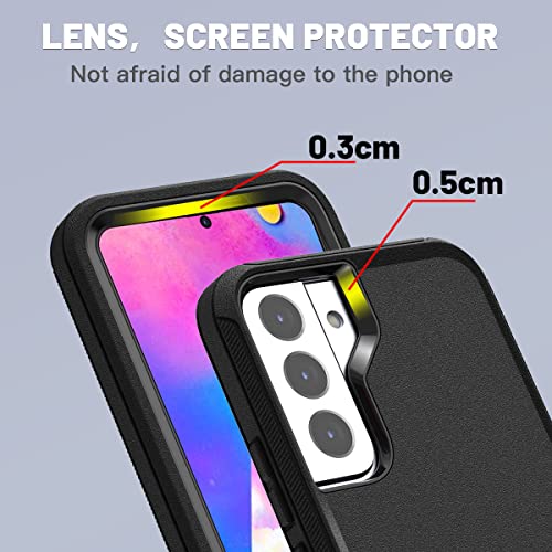 AICase for Galaxy S22 Plus Case with Screen Protector, Heavy Duty Drop Protection Full Body Rugged Shockproof/Dust Proof Military Protective Tough Durable Phone Cover for Samsung Galaxy S22 Plus 6.6“