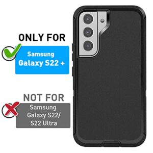 AICase for Galaxy S22 Plus Case with Screen Protector, Heavy Duty Drop Protection Full Body Rugged Shockproof/Dust Proof Military Protective Tough Durable Phone Cover for Samsung Galaxy S22 Plus 6.6“