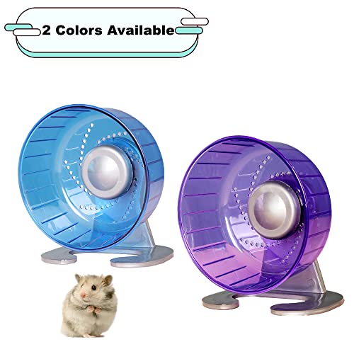 kathson Hamster Exercise Wheel 6.7 inch Silent Running Wheel for Gerbils Chipmunk, Dwarf Hamster, Mouse and Other Small Animals (Purple)