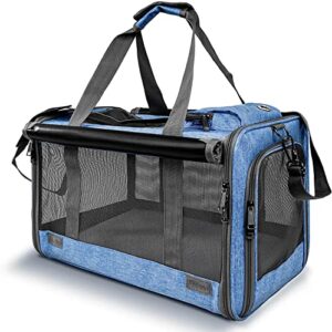 gapzer pet carrier for large and medium cats, soft-sided pet carrier for big medium cats and puppy, dog carriers cat carriers pet privacy protection travel carrier