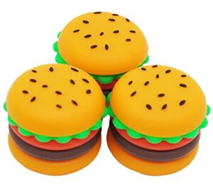 vitakiwi 5ml hamburger silicone wax container non-stick jars (3)