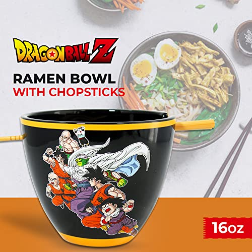 Stunned Mind Dragon Ball Z 16 oz Saiyans vs Earth Ramen Bowl with Chopsticks