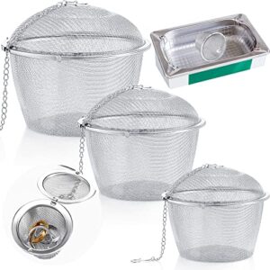 ultrasonic cleaner baskets ultrasonic cleaning solution ultrasonic parts cleaner jewelry steam cleaner basket cleaning small holder with lock and hook stainless steel (3 pieces,1.7, 2.5, 4.3 inch)