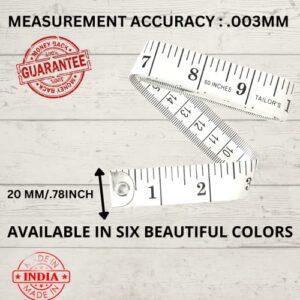 Tape Measure Measuring Tape for Body, Accurate Dual Scales Standard & Metric. Soft Flexible Fiberglass. Perfect Scale Measure for Body Weight Loss Medical Measurement Home Art Craft Measurements