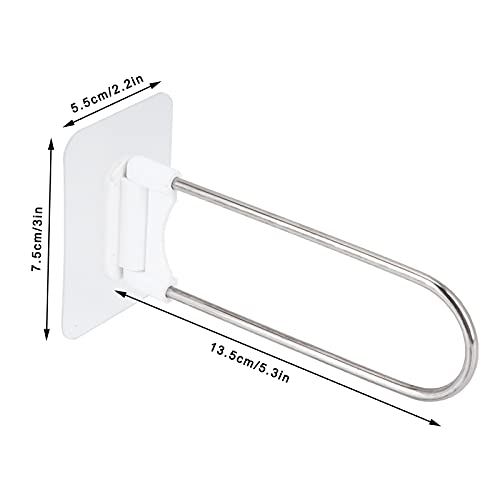 Clothes Hanger Holder, Clothes Hanger Organizer Stainless Steel U‑Shape Wall Storage Rack for Bathroom Balcony White