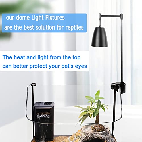 Terrarium Heat Lamp for Reptiles Tortoise, 3 Bulb UVA UVB Light Basking Lamps, Aquarium Heat Spotlight Reptile Light Basking Light With Holder for Gecko Turtle Snake Lizards Amphibian E26 25W+50W