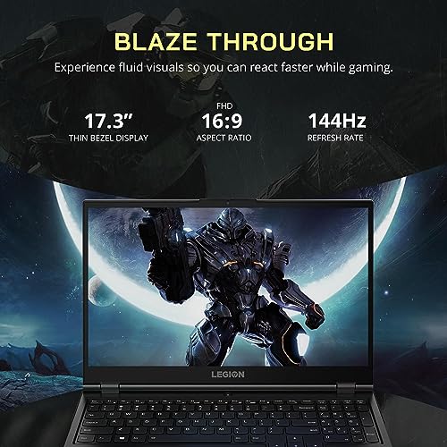 Lenovo 2021 Legion 5 17.3" FHD Gaming Laptop, AMD Ryzen 5-5600H(Beats Intel i7-9750H), 32GB RAM, 1TB PCIe SSD, NVIDIA GeForce GTX 1650, Nahimic 3D Audio, Win 11, Black, 32GB Snowbell USB Card