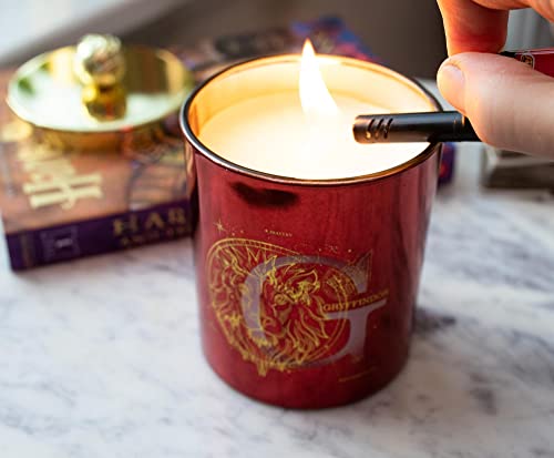 Harry Potter House Gryffindor Premium Scented Soy Wax Candle with Unique Aromatic Fragrance | 50-Hour Burn Time | Home Decor Housewarming Essentials, Wizarding World Hogwarts Gifts and Collectibles