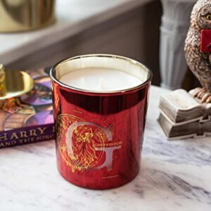 Harry Potter House Gryffindor Premium Scented Soy Wax Candle with Unique Aromatic Fragrance | 50-Hour Burn Time | Home Decor Housewarming Essentials, Wizarding World Hogwarts Gifts and Collectibles