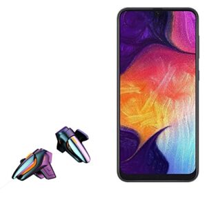 boxwave gaming gear compatible with samsung galaxy a50 (gaming gear by boxwave) - touchscreen quicktrigger, trigger buttons quick gaming mobile fps for samsung galaxy a50 - jet black