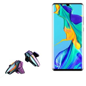 gaming gear for huawei p30 pro (gaming gear by boxwave) - touchscreen quicktrigger, trigger buttons quick gaming mobile fps for huawei p30 pro - jet black