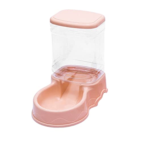 gazechimp Automatic Pet Feeder Water Dispenser Feeding Bowls Dish for Small Medium Large Dog Pets Kitten Big Capacity 3.5L, Pink Food Feeder