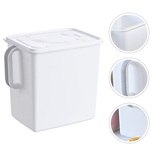 Hemoton Refrigerator Containers Kitchen Food Containers Fridge Storage Bins Organizer with Lids Handle for Refrigerator Cabinet Desk (White) Sealable Containers